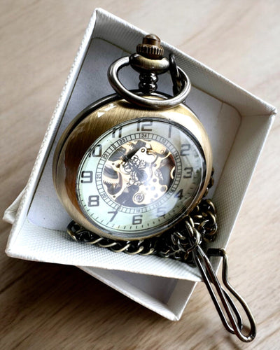 Reloj de Bolsillo Clásico "Oldtimer" - elegante estilo retro, posibilidad de personalización con grabado para regalo