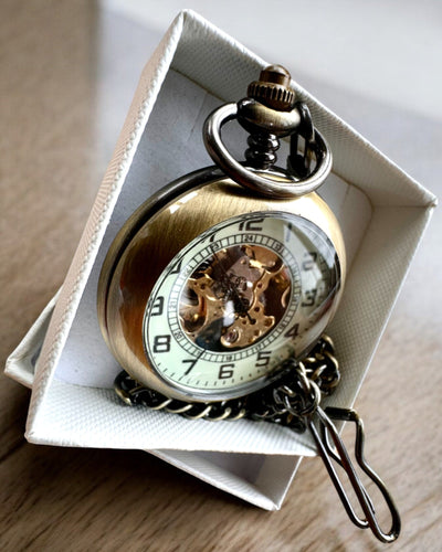 Reloj de Bolsillo Clásico "Oldtimer" - elegante estilo retro, posibilidad de personalización con grabado para regalo
