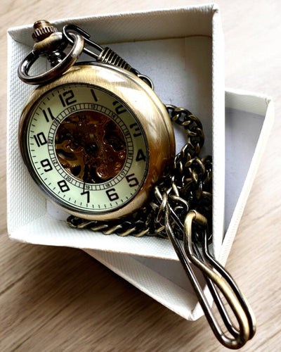 Reloj de Bolsillo Clásico "Oldtimer" - elegante estilo retro, posibilidad de personalización con grabado para regalo