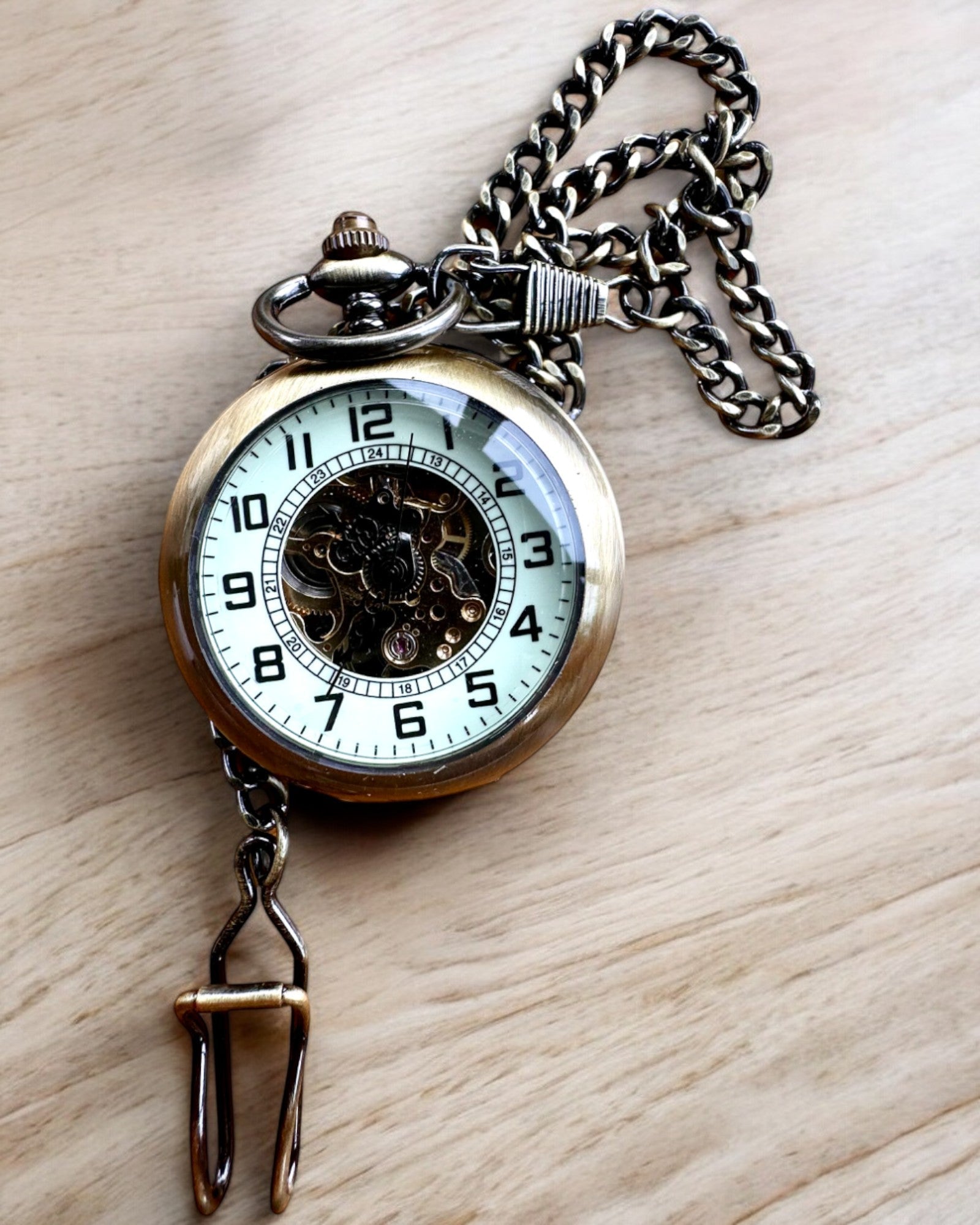 Reloj de Bolsillo Clásico "Oldtimer" - elegante estilo retro, posibilidad de personalización con grabado para regalo