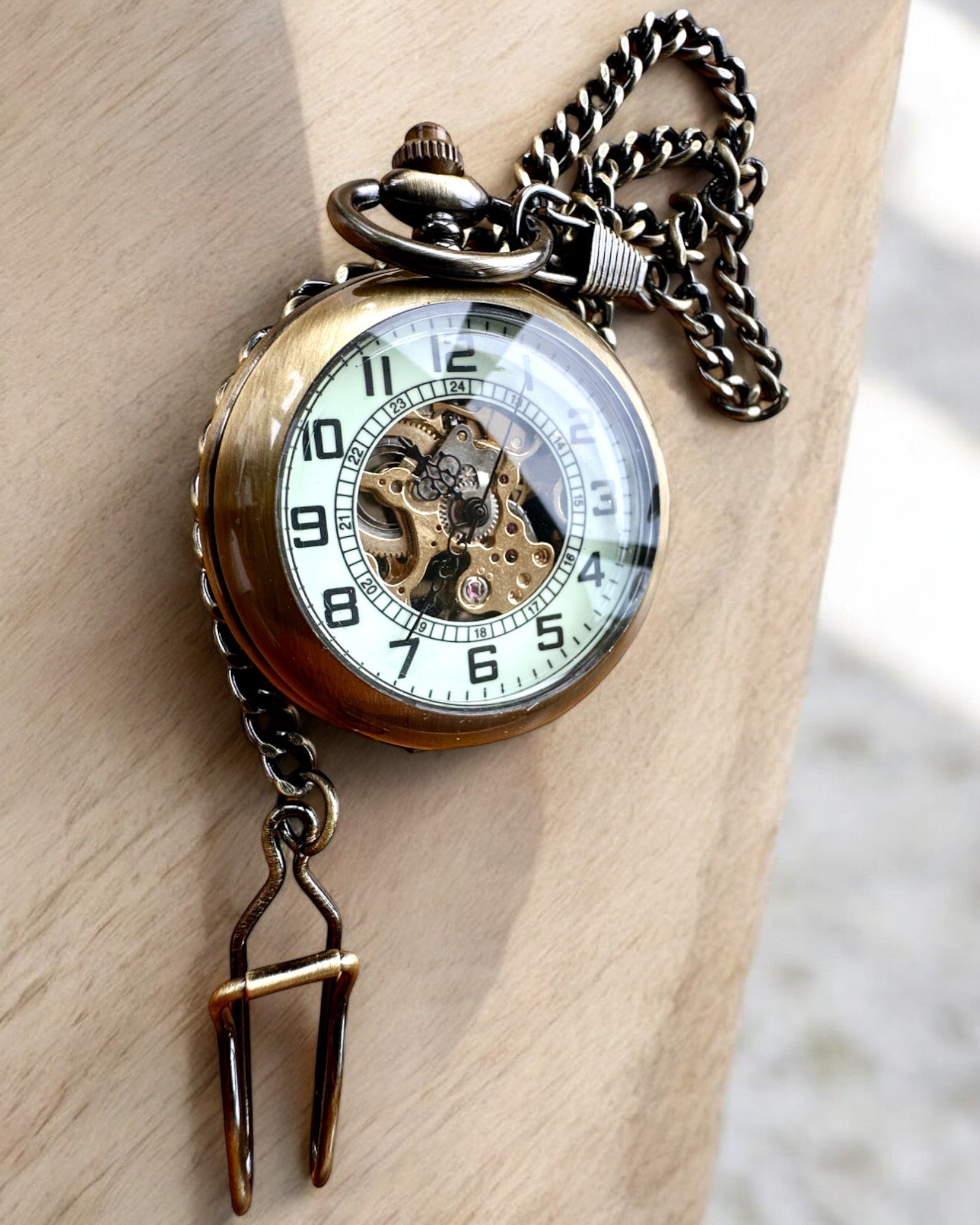 Reloj de Bolsillo Clásico "Oldtimer" - elegante estilo retro, posibilidad de personalización con grabado para regalo