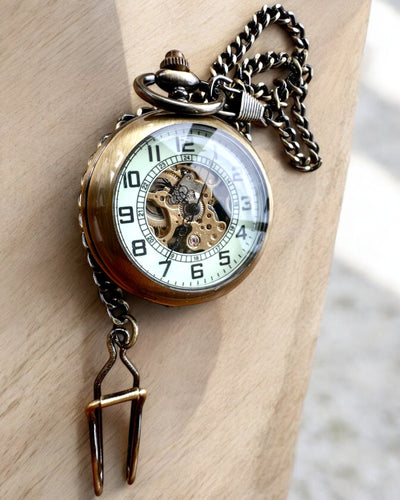 Reloj de Bolsillo Clásico "Oldtimer" - elegante estilo retro, posibilidad de personalización con grabado para regalo