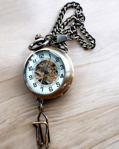 Reloj de Bolsillo Clásico "Oldtimer" - elegante estilo retro, posibilidad de personalización con grabado para regalo