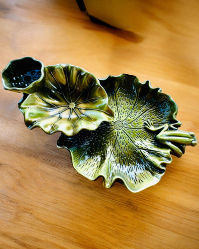 Elegante Soporte de Metal para Incienso Hoja de Loto - 4 variantes a elegir, posibilidad de personalización con grabado para regalo