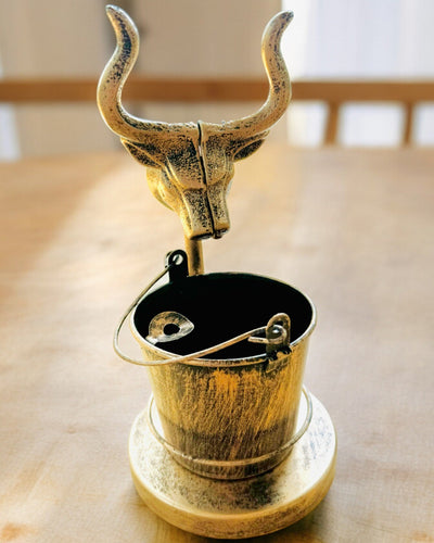 Cenicero Metálico Estilizado "Rustic Charm" de 19-23 cm de altura, 8 variantes a elegir, grabado a pedido