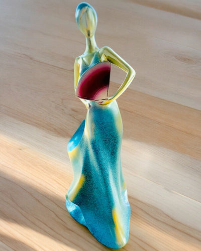 Elegante Soporte para Botellas - Estatua de Dama - personalización con grabado, 2 variantes a elegir