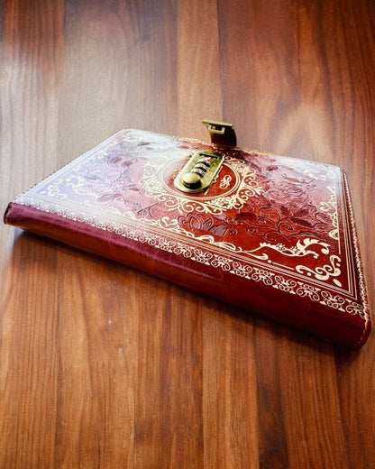Exclusivo Cuaderno de Cuero "Sekretnik" A5 con Cerradura de Combinación - personalización con grabado