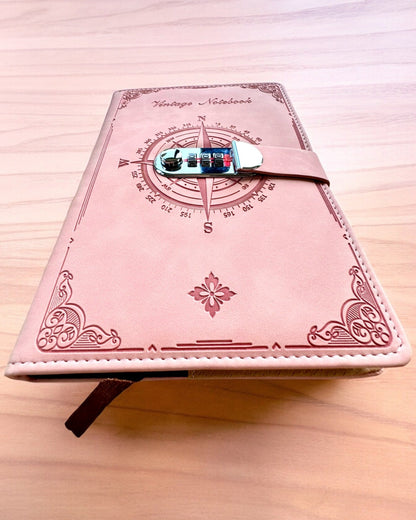 Cuaderno Secreto A5 Vintage con bloqueo de código - Elige Tu Estilo, personalización con grabado para regalo