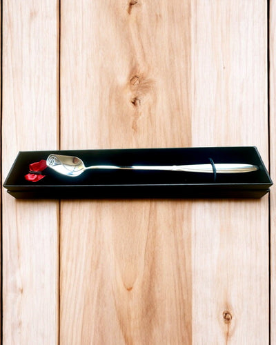 Cucharilla Personalizada de Rosa con Opción de Grabado para regalo - 3 variantes de color a elegir