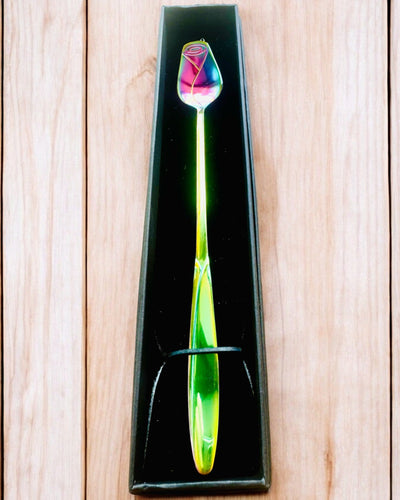 Cucharilla Personalizada de Rosa con Opción de Grabado para regalo - 3 variantes de color a elegir