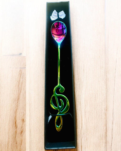Cucharita Elegante con Clave de Sol – Personalizada para regalo, 2 variantes de color a elegir