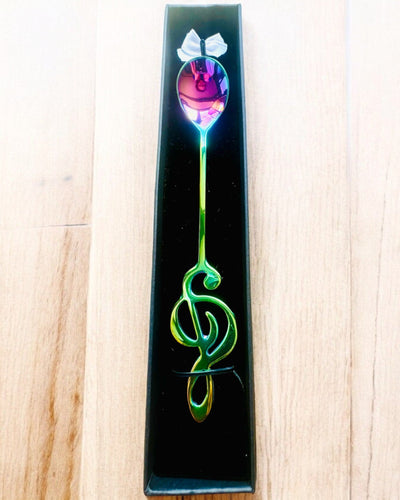 Cucharita Elegante con Clave de Sol – Personalizada para regalo, 2 variantes de color a elegir