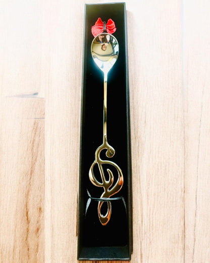 Cucharita Elegante con Clave de Sol – Personalizada para regalo, 2 variantes de color para elegir