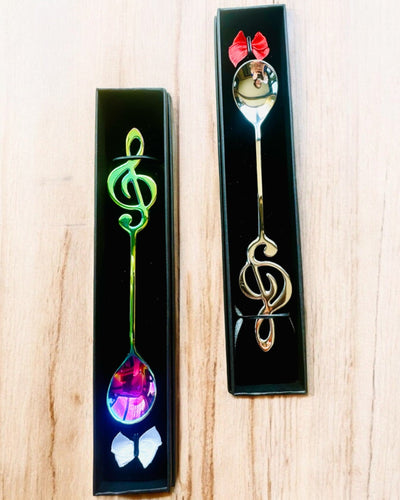 Cucharita Elegante con Clave de Sol – Personalizada para regalo, 2 variantes de color a elegir