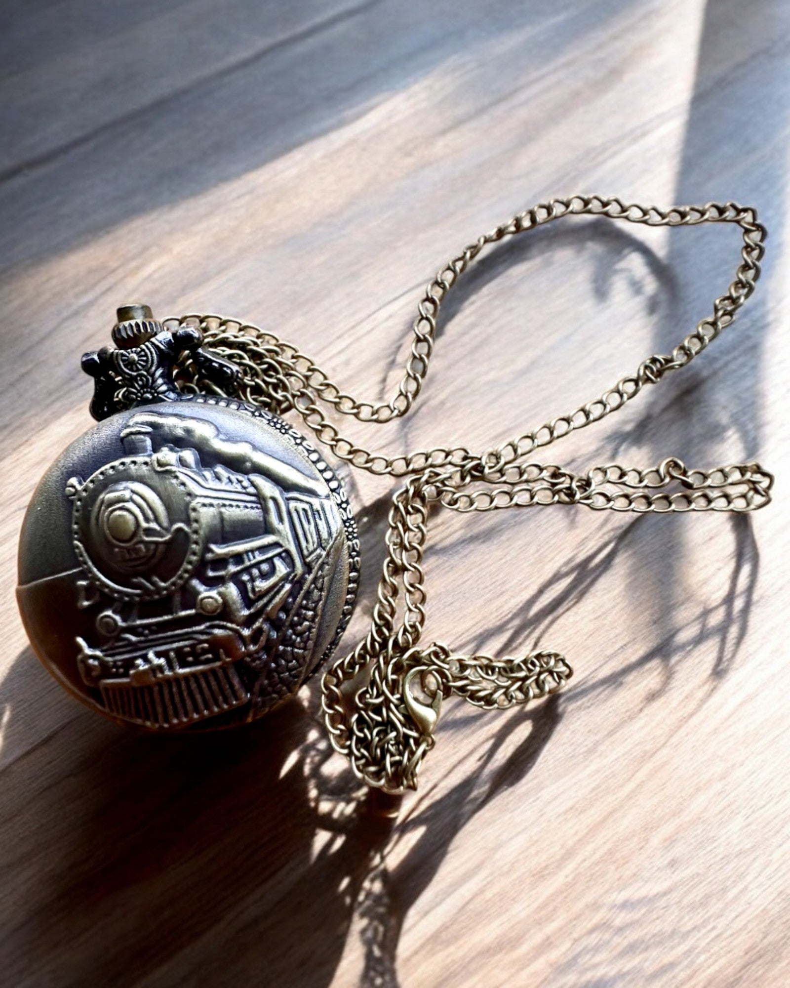 Reloj de bolsillo "Lokomotywa Czasu" con grabado, para regalo, motivo de tren