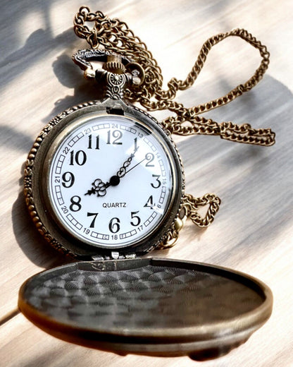 Reloj de bolsillo "Lokomotywa Czasu" con grabado, para regalo, motivo de tren