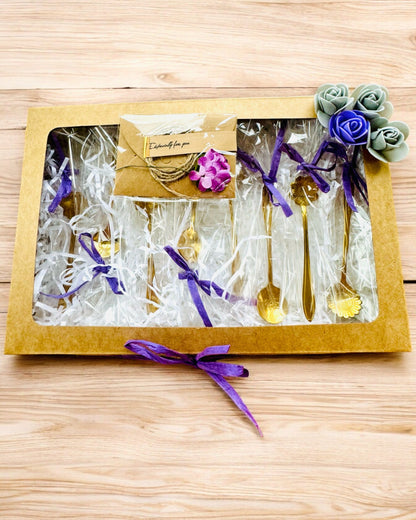 Juego de Cucharitas "Kwiatowa Rapsodia" - personalización con grabado para regalo, 2 variantes a elegir