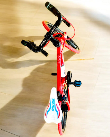 Modelo en miniatura de bicicleta roja de metal "SpeedMaster" personalización con grabado para regalo, 2 variantes de color