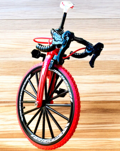 Modelo en miniatura de bicicleta roja de metal "SpeedMaster" personalización con grabado para regalo, 2 variantes de color