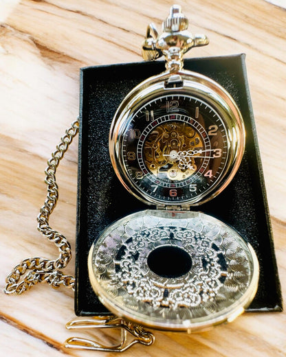 Reloj de Bolsillo "Eterna Elegancia", regalo personalizado, grabado. Color plateado