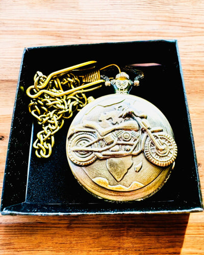 Reloj de Bolsillo "Motocyklowy Elegancik 2" – Grabado para regalo, 3 variantes de color