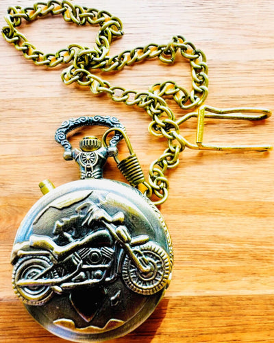 Reloj de Bolsillo "Motocyklowy Elegancik 2" – Grabado para regalo, 3 variantes de color