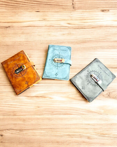 Cuaderno Secreto A5 Vintage con bloqueo de código - Elige Tu Estilo, personalización con grabado para regalo