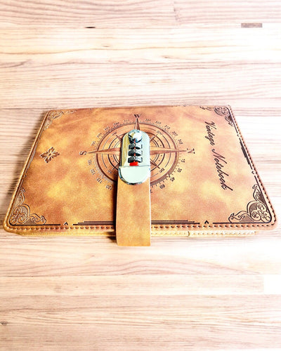 Cuaderno Secreto A5 Vintage con bloqueo de código - Elige Tu Estilo, personalización con grabado para regalo