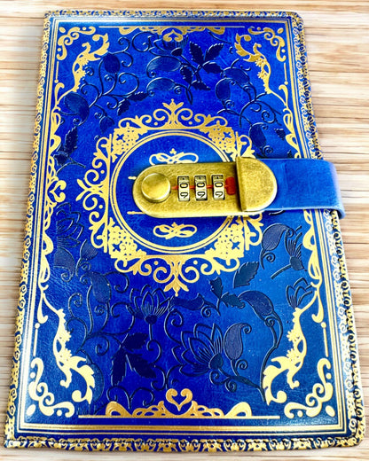 Exclusivo Cuaderno de Cuero "Sekretnik" A5 con Cerradura de Combinación - personalización con grabado