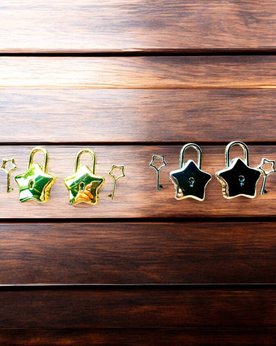 2 Mini Candados Estelares con Grabado – Protege Tus Sueños, personalizados para regalo, 2 variantes de color a elegir