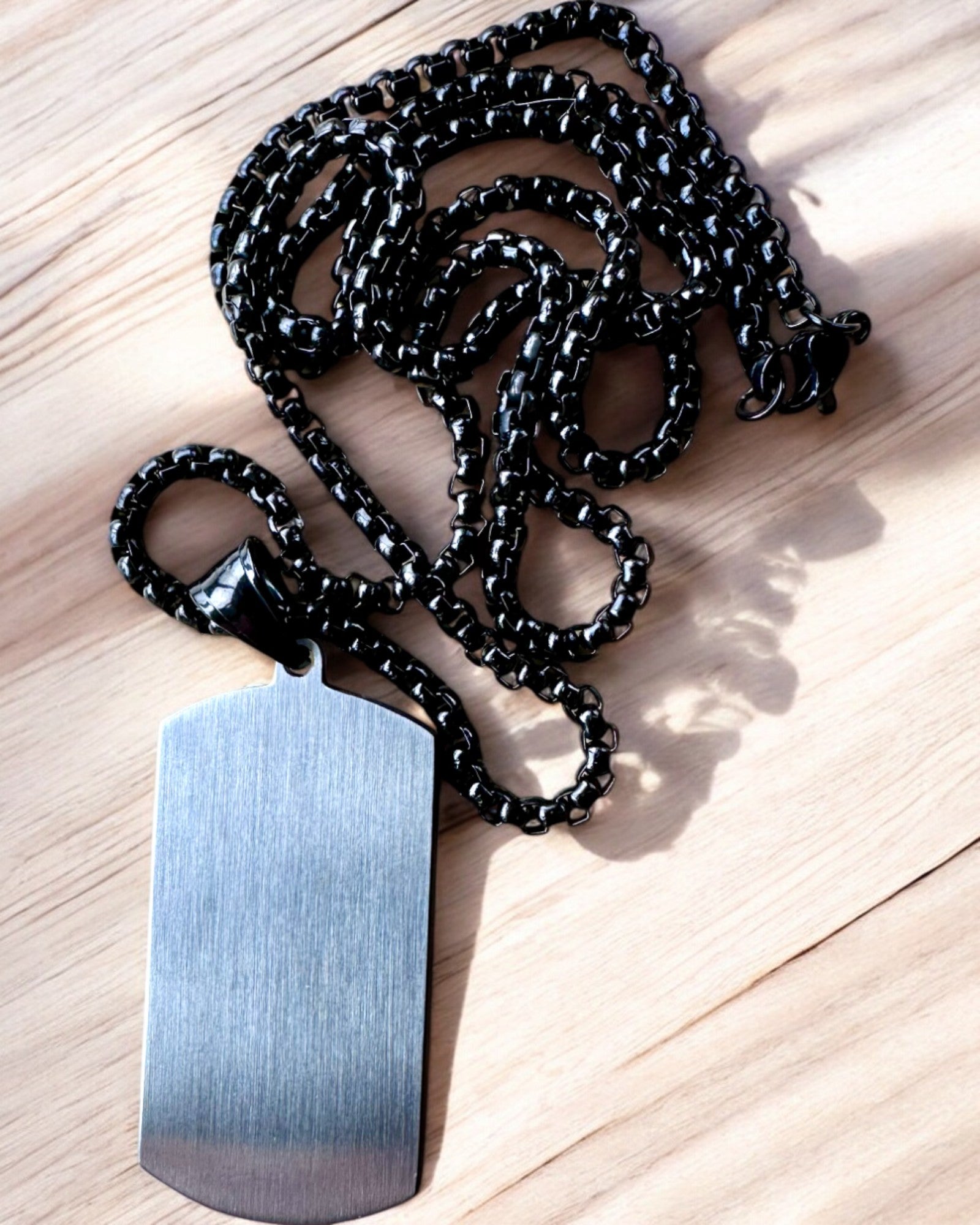 Collar Masculino Fuerza Elegante - personalización con grabado para regalo