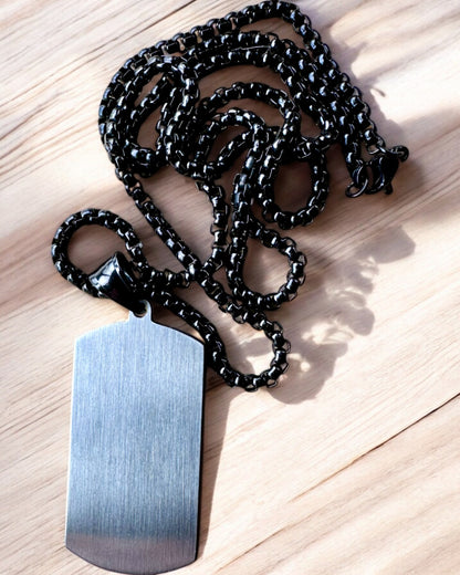 Collar Masculino Fuerza Elegante - personalización con grabado para regalo