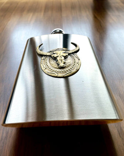 Bizon Flask – Petaca Estilizada con Motivo de Bisonte - posibilidad de personalización con grabado para regalo