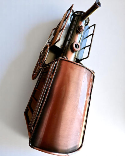 Locomotora de hierro "Retro Express" – decoración, modelo, hecho a mano con posibilidad de grabado para regalo