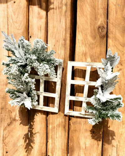 Marcos decorativos "Zimowy Blask" de 2 piezas para Navidad, posibilidad de personalización con grabado para regalo
