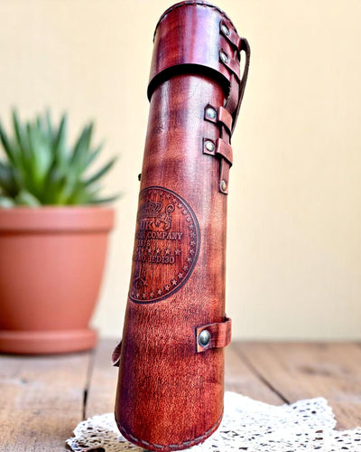Luneta Królewska „Voyager 1818” – Exclusiva, de Latón, 83 cm, hecha a mano, estuche de Cuero Natural – Edición de Coleccionista, personalización con grabado para regalo