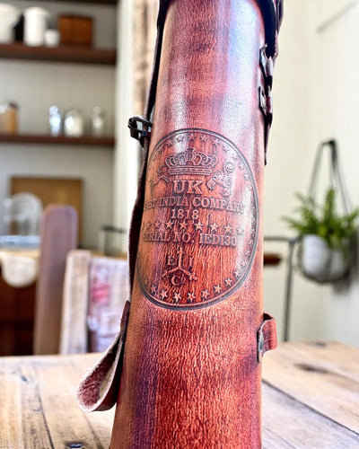 Luneta Królewska „Voyager 1818” – Exclusiva, de Latón, 83 cm, hecha a mano, estuche de Cuero Natural – Edición de Coleccionista, personalización con grabado para regalo