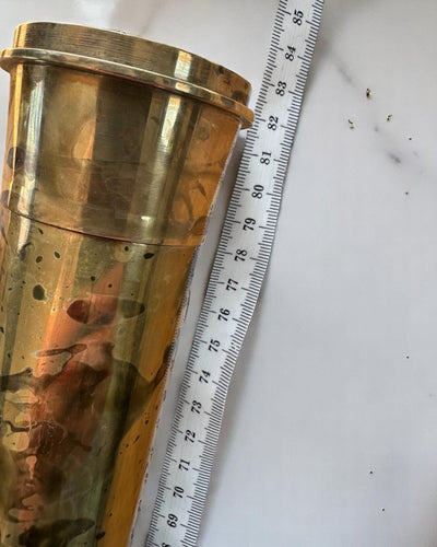 Luneta Królewska „Voyager 1818” – Exclusiva, de Latón, 83 cm, hecha a mano, estuche de Cuero Natural – Edición de Coleccionista, personalización con grabado para regalo