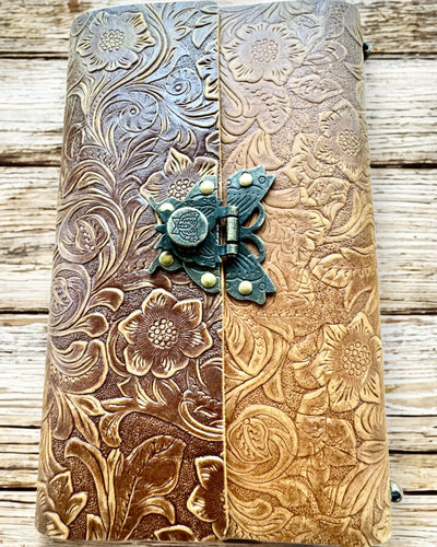 Cuaderno Retro de Lujo con Cubierta de Cuero - "Vintage Elegance", 480 páginas, posibilidad de personalización con grabado