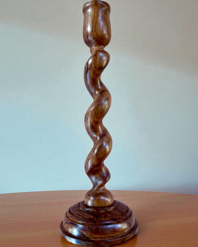 Conjunto de 3 candelabros "Luz Espiral" 25 cm de altura, posibilidad de personalización con grabado para regalo