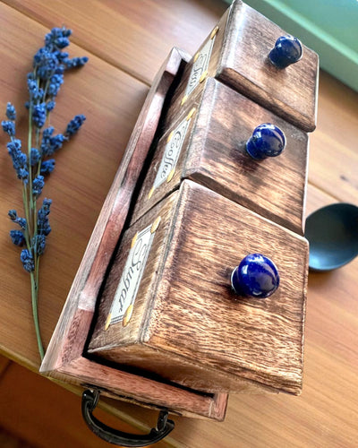 Conjunto Royal Trio – Té, Café, Azúcar de madera de Shisham, hecho a mano, con opción de grabado para regalo