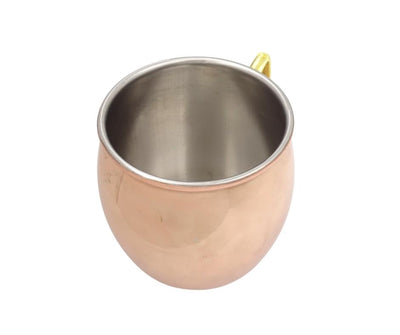 Taza de Cobre de Acero Inoxidable 304 500ml con Posibilidad de Personalización con Grabado - Ideal para Regalo - Altura 13,5 cm, Color Cobre, Modelo MM7012
