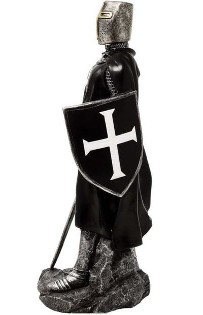 Caballero Cruzado de Poliresina MC-23078 - Figura de 30 cm con Posibilidad de Personalización con Grabado