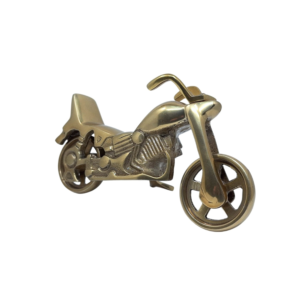 Modelo de motocicleta N-2784 con posibilidad de personalización de grabado – Latón antiguo, 23 x 14 cm