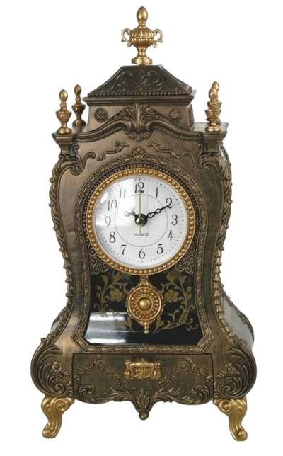 Elegante reloj de chimenea caja de música con posibilidad de grabado personalizado