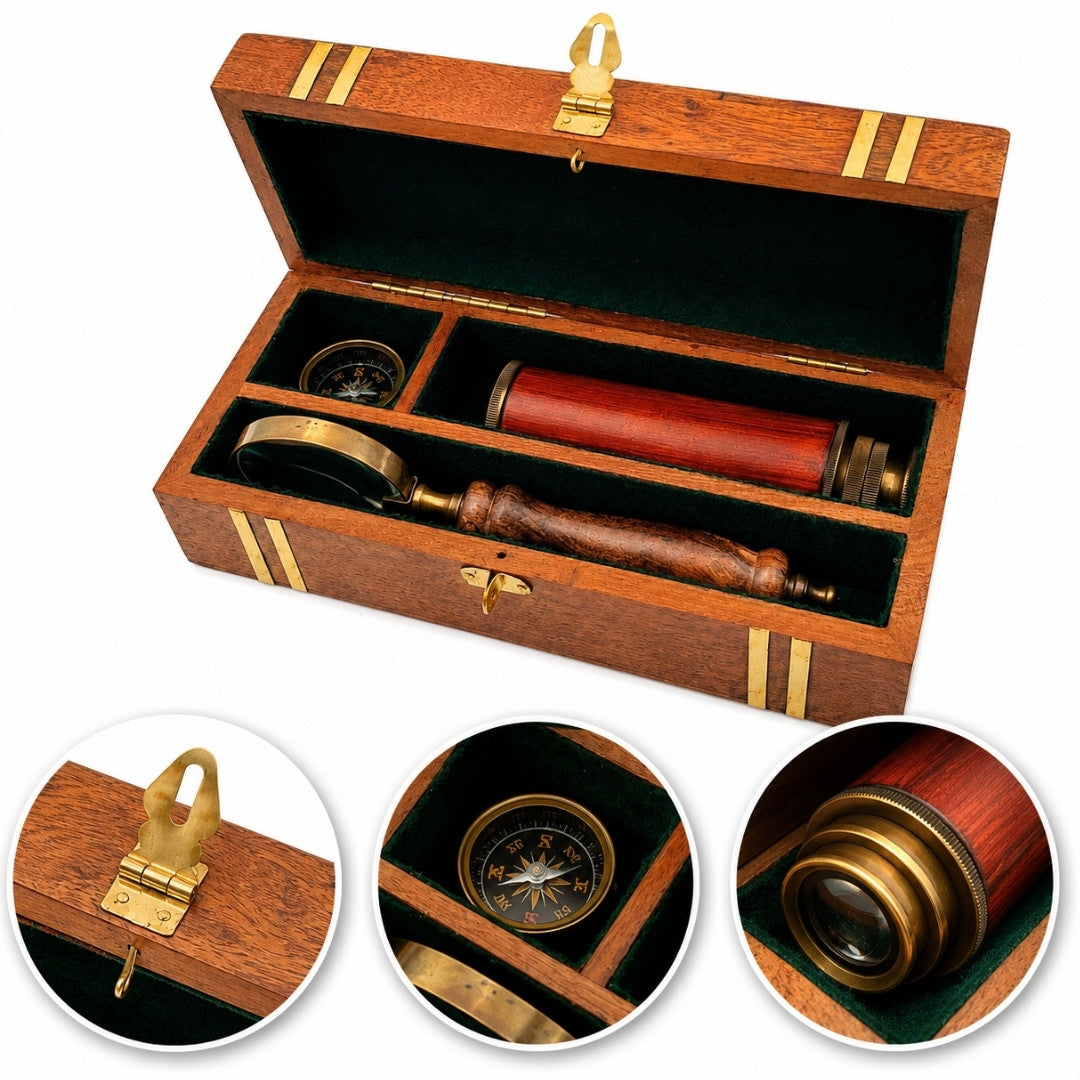 Set de regalo exclusivo retro con grabado