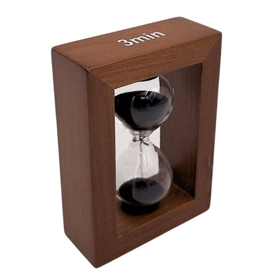 Reloj de arena de 3 minutos en marco de madera con posibilidad de personalización con grabado