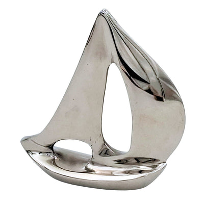 Elegante yate de aluminio plateado de 12,5 cm con opción de grabado