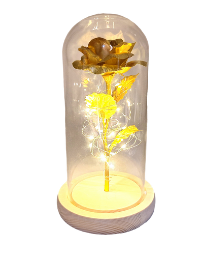 Lámpara nocturna Rosa LED con posibilidad de personalización con grabado, regalo romántico, altura 21,5 cm, luz suave, decoración ideal para el dormitorio