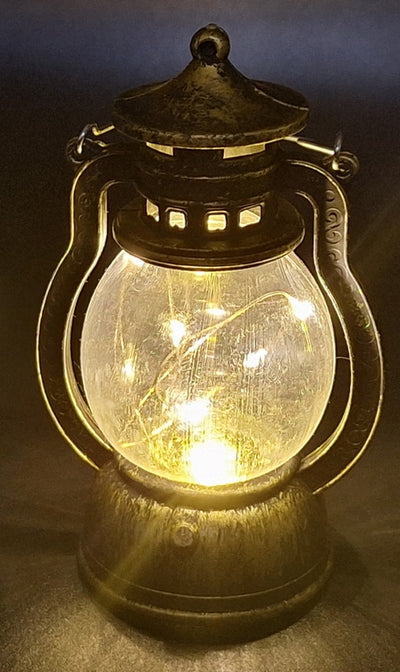 Lámpara nocturna LED en forma de lámpara de queroseno con posibilidad de personalización con grabado, ideal para regalo - altura 12,6 cm, ancho 5,8 cm, certificado CE